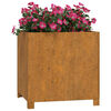 vidaXL Planter with Legs Rusty 50x50x50 cm Corten Steel