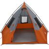 vidaXL Tipi Tent with Roof Grey and Orange 383 x 338 x 217 cm Taffeta