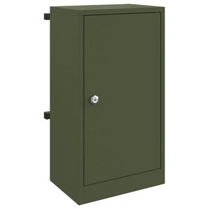 vidaXL Mailbox with Storage Olive green 30 x 20 x 55 cm Steel