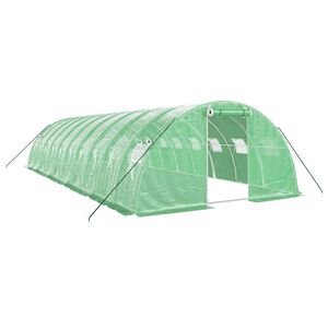 vidaXL Greenhouse with Steel Frame Green 40 m&sup2; 10x4x2 m