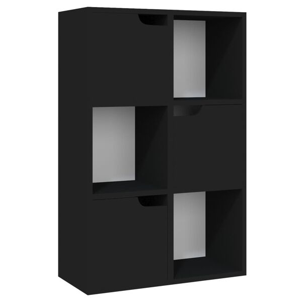 vidaXL Bookshelf Black 60x27.5x88 cm Engineered Wood