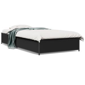 vidaXL Bed Frame Black Oak 80 x 200 cm Engineered Wood