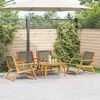 vidaXL Garden Chairs with Table 5 pcs Grey 90 x 45 x 40 cm