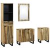 vidaXL Bathroom Furniture Set 4 pcs Brown Engineered Wood