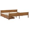 vidaXL Bed Frame without Mattress Honey Brown Solid Wood 200x200 cm (322116+321987)