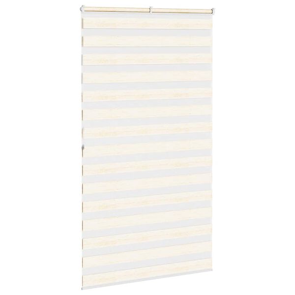 vidaXL Zebra Blind Marble Beige 125x200 cm Fabric Width 120.9 cm Polyester