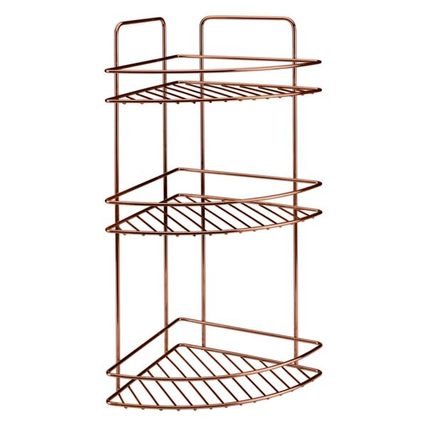 Metaltex 3-tier Corner Douche Rack Copper