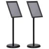 vidaXL Poster Stands 2 pcs Black 32.7 x 24 x 108 cm Aluminium