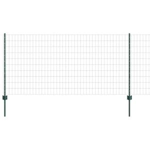 vidaXL Fence with Post Green