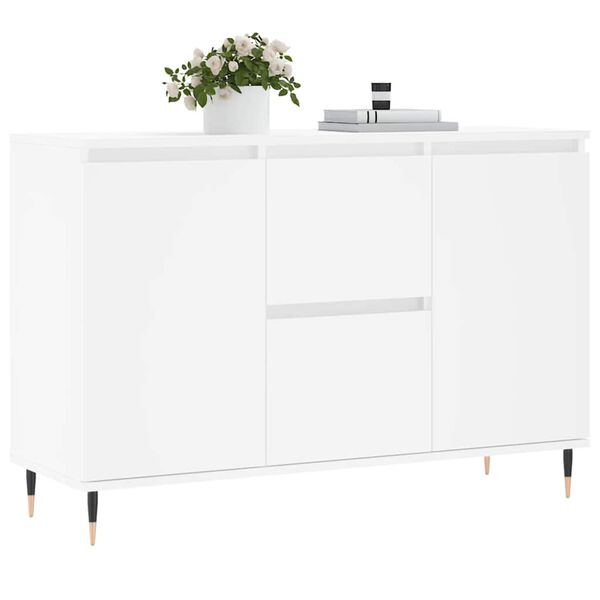 vidaXL Sideboard White 101.5x35x70 cm Engineered Wood