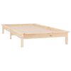 vidaXL LED Bed Frame without Mattress 75x190 cm Small Single Small Single Solid Wood