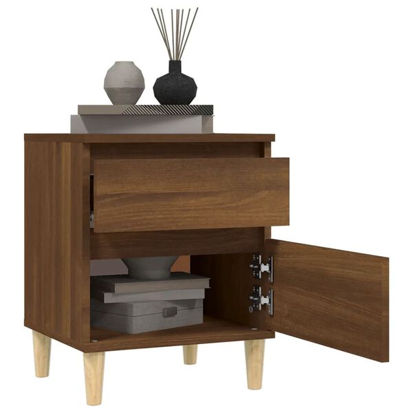 vidaXL Bedside Cabinets 2 pcs Brown Oak 40x35x50 cm