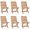 vidaXL 7 Piece Garden Dining Set Solid Teak Wood