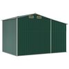 vidaXL Garden Shed Green 277x192.5x179 cm Galvanised Steel