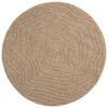 vidaXL Area Rugs Round Moire Natural &Oslash; 120 CM