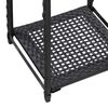 vidaXL Storage Shelf Black 30x30x120 cm Poly Rattan