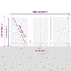 vidaXL Fence Post Grey 10 x 1.6 m (60 x 60 mm mesh) Steel and PVC