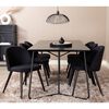 Venture Home Dining Chairs 2 pcs Velvet Polyester Black