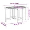 vidaXL Garden Table Folding 5 pcs Brown Solid Acacia Wood