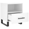 vidaXL Bedside Cabinet White 40x35x47.5 cm Engineered Wood