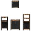 vidaXL Bathroom Furniture Set with Shelf 4 pcs Brown Solid Mango Wood