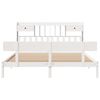 vidaXL Bookcase Bed without Mattress White 180x200 cm Super King Solid Wood Pine