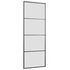 vidaXL Sliding Door with Hardware Set Black 76x205 cm ESG Glass