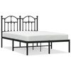 vidaXL Metal Bed Frame without Mattress with Headboard Black 120x200cm