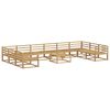 vidaXL Outdoor Sofa Set 11 pcs White Solid Acacia Wood