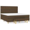 vidaXL Box Spring Bed with Mattress Dark Brown 160x200 cm Fabric