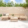 vidaXL 7 Piece Garden Lounge Set Solid Wood Pine