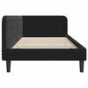 vidaXL Corner Bed Frame with Headboard Black 90 x 200 cm Velvet