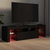 vidaXL TV Cabinet with LED Lights Black 140x36.5x40 cm