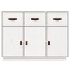 vidaXL Sideboard White 100x40x75 cm Solid Wood Pine
