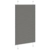 vidaXL Pleated Blind Anthracite 80x100 cm Fabric Width 79.4 cm Polyester