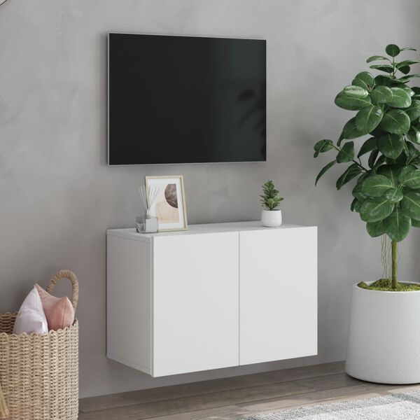 vidaXL TV Cabinet Wall-mounted White 60x30x41 cm