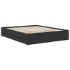 vidaXL Bed Frame with Headboard Black 160 x 200 cm Engineered Wood
