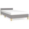 vidaXL Bed Frame without Mattress Light Grey 90x190cm Single Fabric