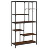vidaXL Bookshelf Brown Oak 99x35.5x176 cm Engineered Wood and Steel