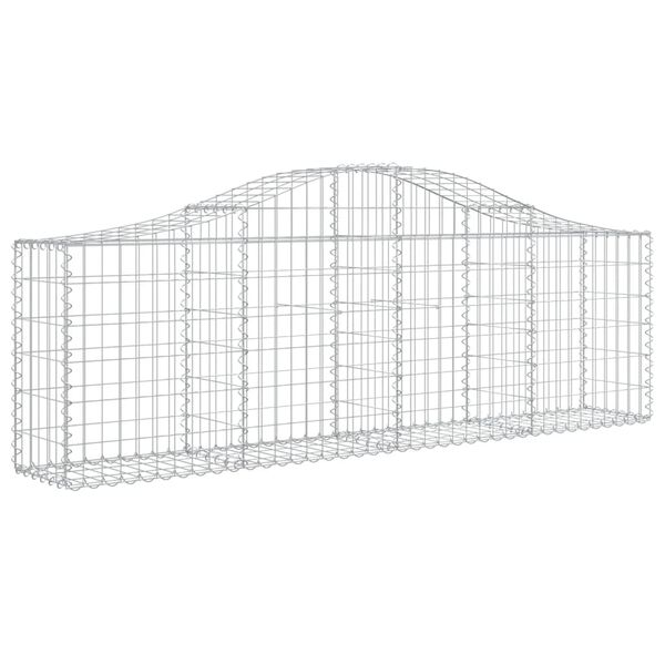 vidaXL Arched Gabion Baskets 3 pcs 200x30x60/80 cm Galvanised Iron