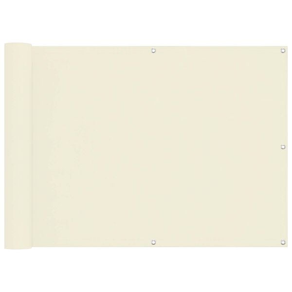 vidaXL Balcony Screen Cream 75 x 200 cm Oxford Fabric