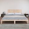 vidaXL Wall Headboard 204x3x60 cm Solid Wood Pine