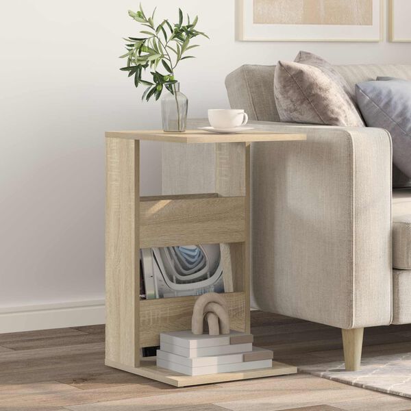 vidaXL Side Table Sonoma Oak 40 x 35 x 60.5 cm Engineered Wood