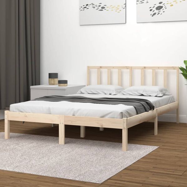 vidaXL Bed Frame without Mattress Solid Wood Pine 160x200 cm
