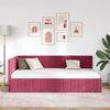 vidaXL Corner Bed Frame with Headboard Wine Red 90 cm x 200 cm Velvet