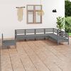vidaXL 7 Piece Garden Lounge Set Solid Wood Pine Grey
