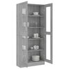 vidaXL Vitrine Cabinet Grey Sonoma 82.5x30.5x185 cm Engineered Wood