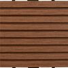 vidaXL Decking Tile 11 pcs Brown 30 x 30 cm WPC