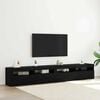 vidaXL TV Cabinet 2 pcs Black Oak 240 x 35 x 40 cm Engineered Wood