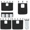 vidaXL Kids' Loft Bed with Curtains without Mattress White&Black 80x200 cm
